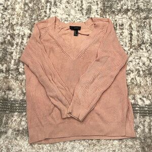 Pink v-neck sweater
